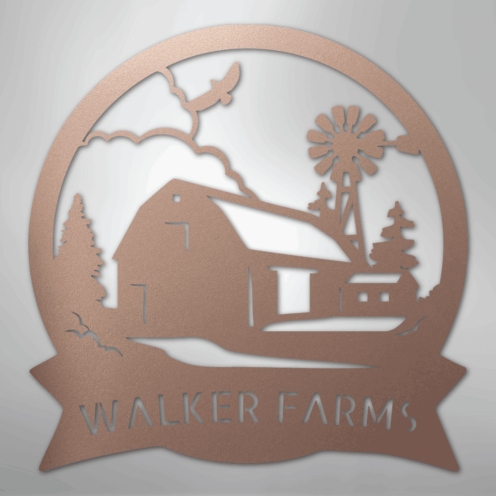Barn House Personalized Steel Metal Sign Wall ArtCustomly Gifts
