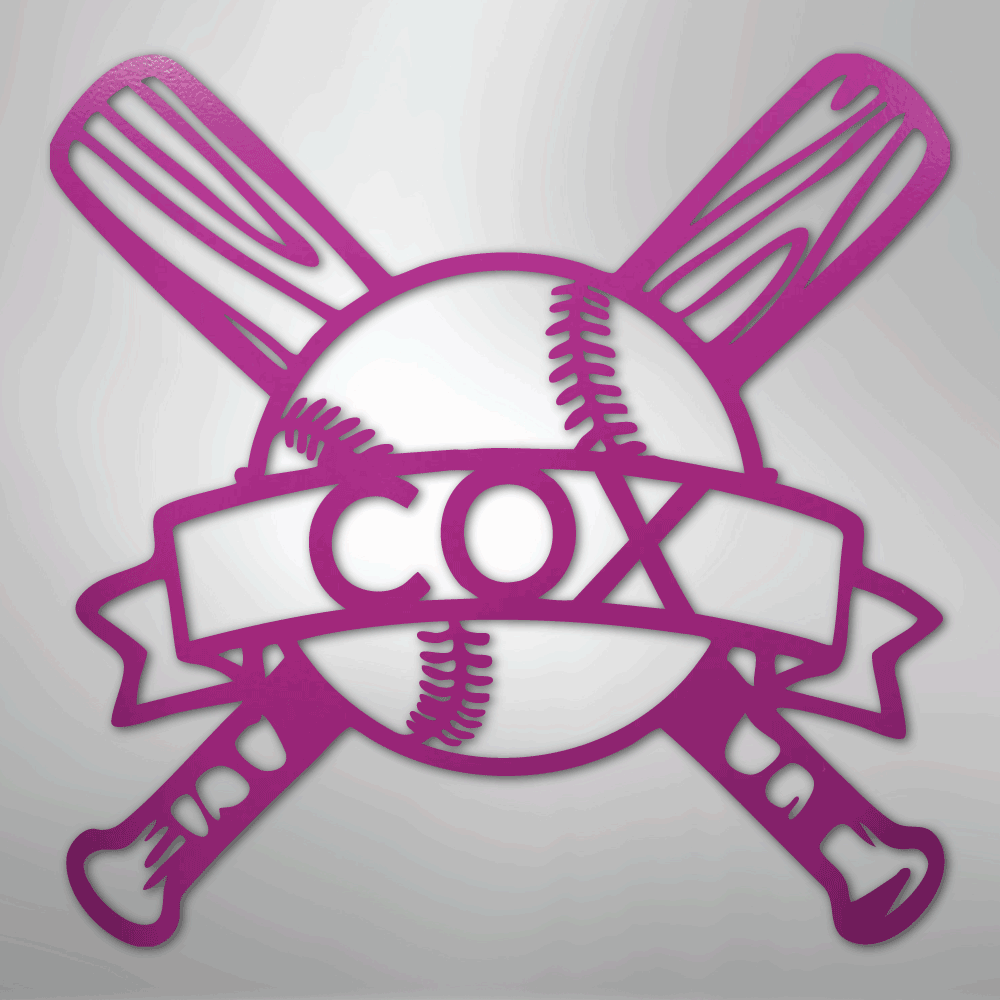 Baseball Monogram Personalized Steel Metal Sign Wall ArtCustomly Gifts
