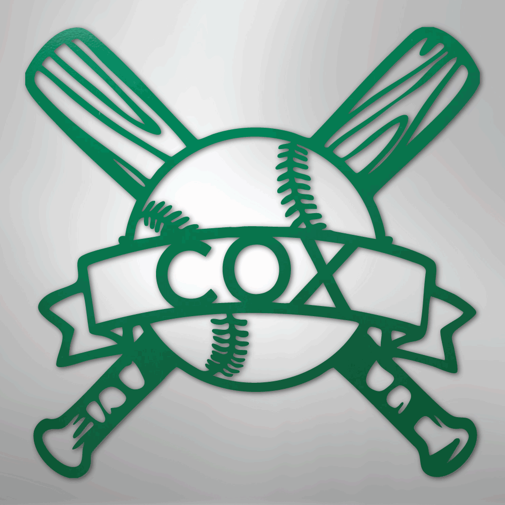 Baseball Monogram Personalized Steel Metal Sign Wall ArtCustomly Gifts