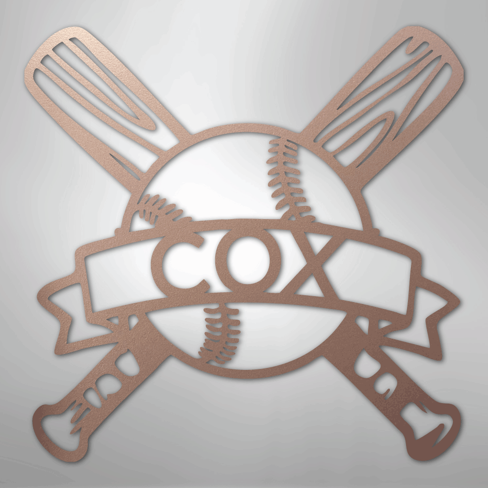Baseball Monogram Personalized Steel Metal Sign Wall ArtCustomly Gifts
