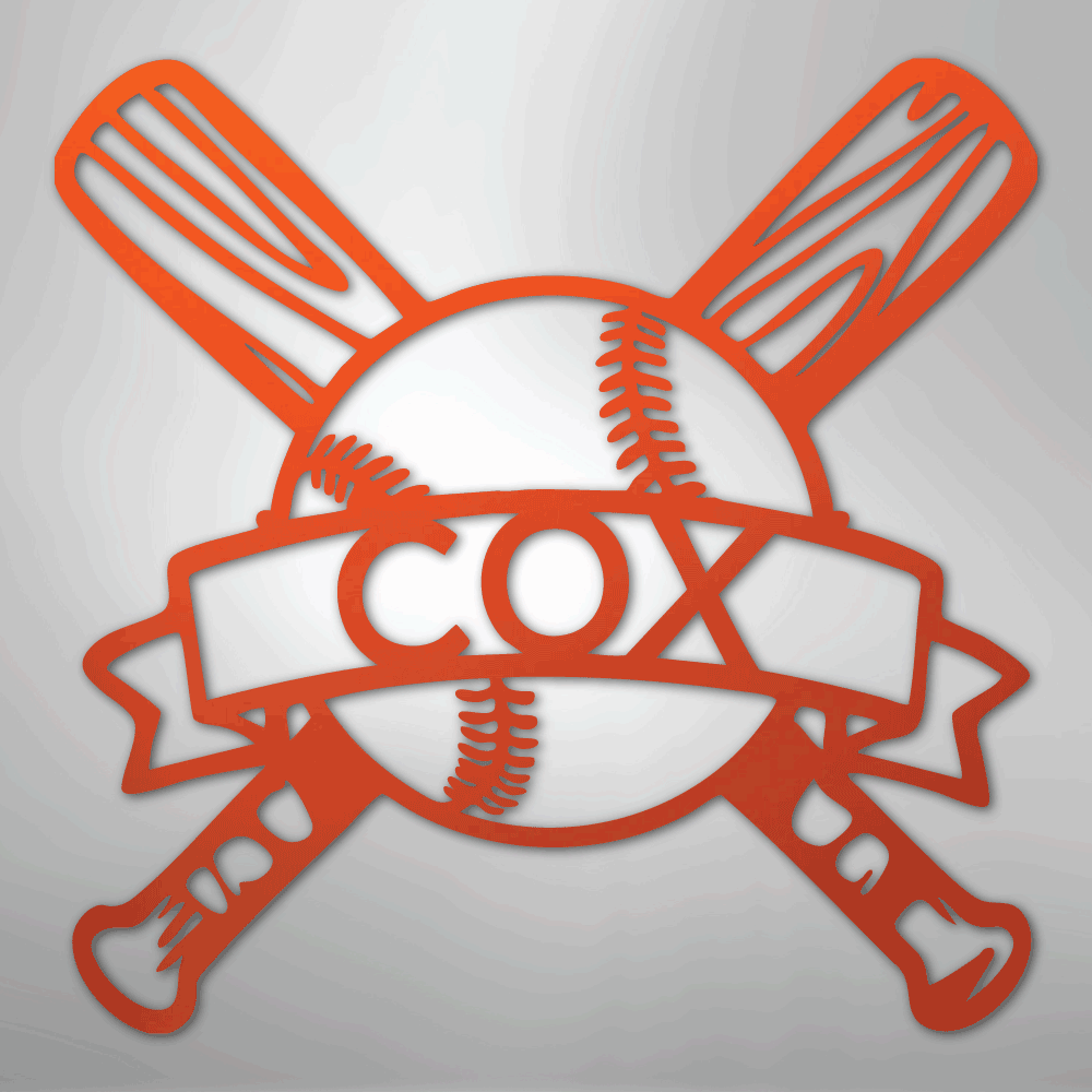 Baseball Monogram Personalized Steel Metal Sign Wall ArtCustomly Gifts
