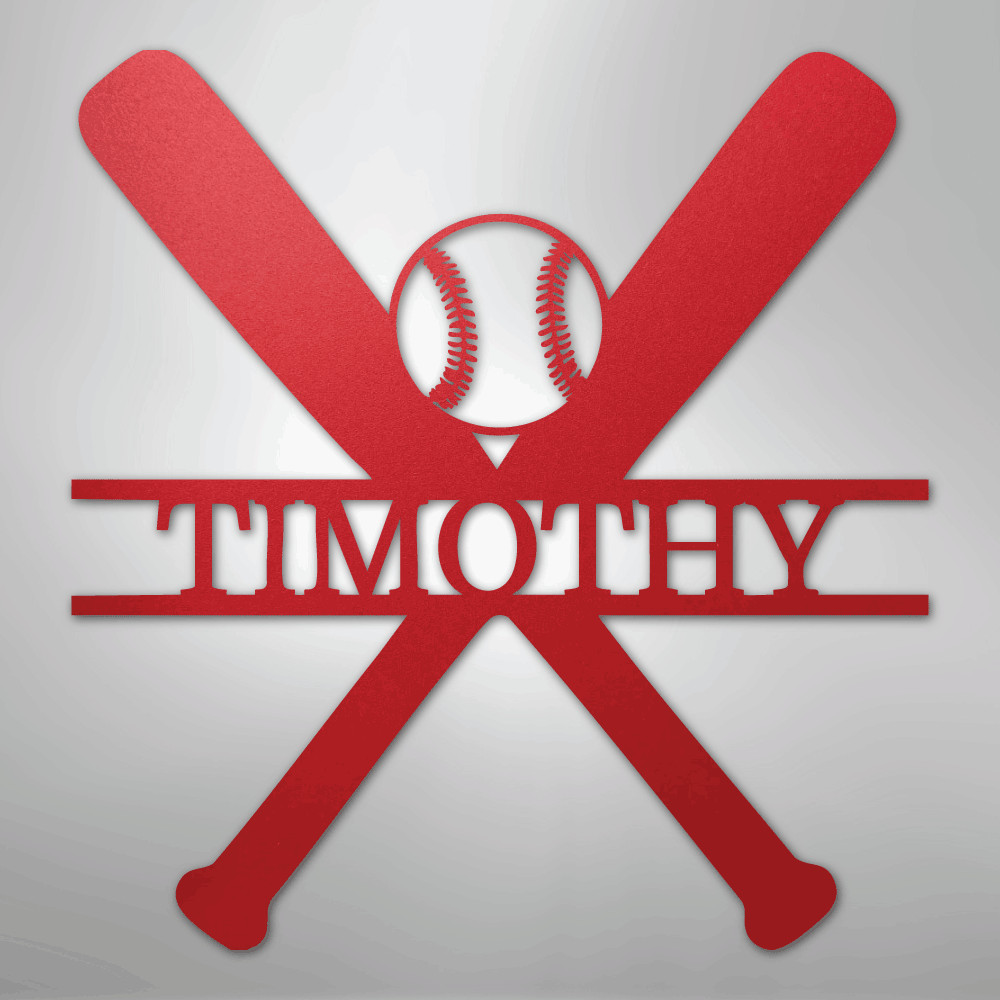 Batter Up Baseball Personalized Steel Metal Sign Wall ArtCustomly Gifts