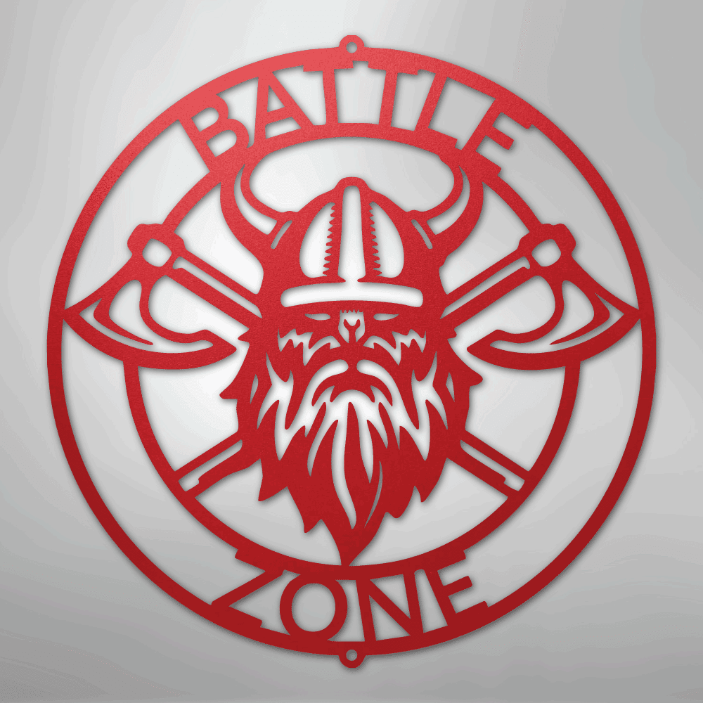 Battle Axe Ring Viking Personalized Steel Metal Sign Wall ArtCustomly Gifts