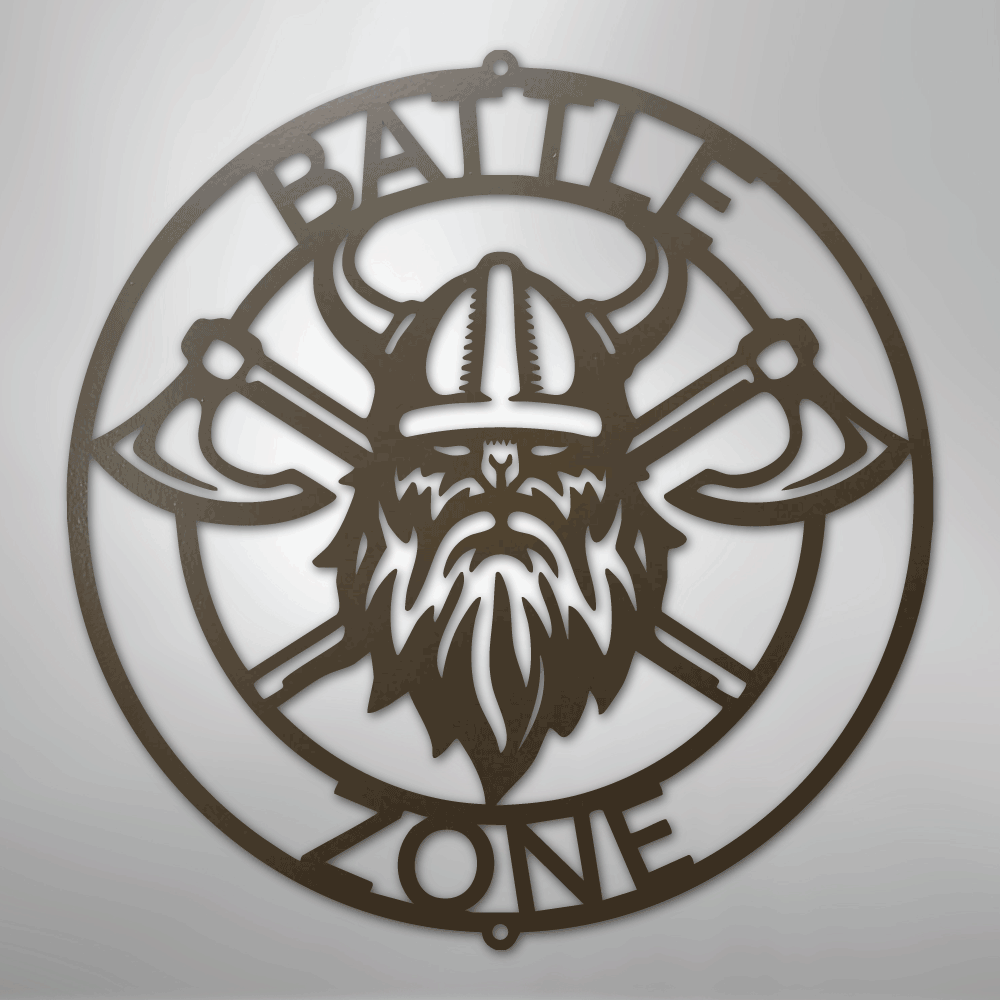 Battle Axe Ring Viking Personalized Steel Metal Sign Wall ArtCustomly Gifts