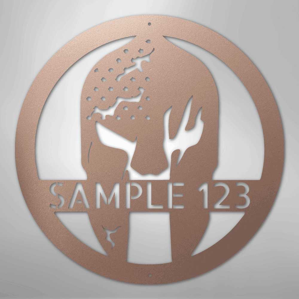 Battle Spartan Helmet Personalized Steel Metal Sign Wall ArtCustomly Gifts