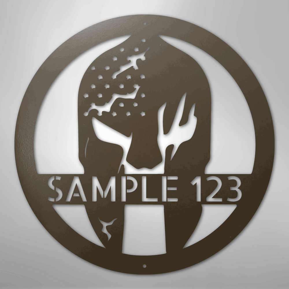 Battle Spartan Helmet Personalized Steel Metal Sign Wall ArtCustomly Gifts