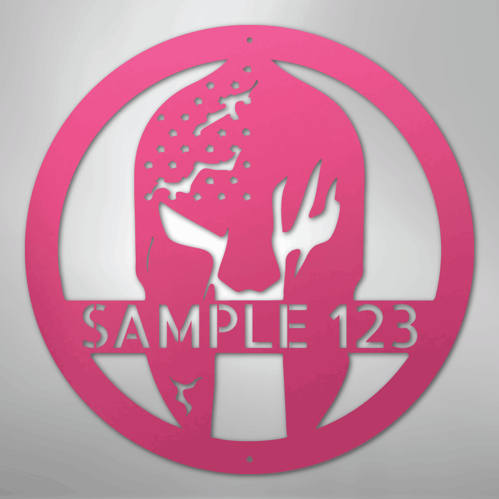 Battle Spartan Helmet Personalized Steel Metal Sign Wall ArtCustomly Gifts