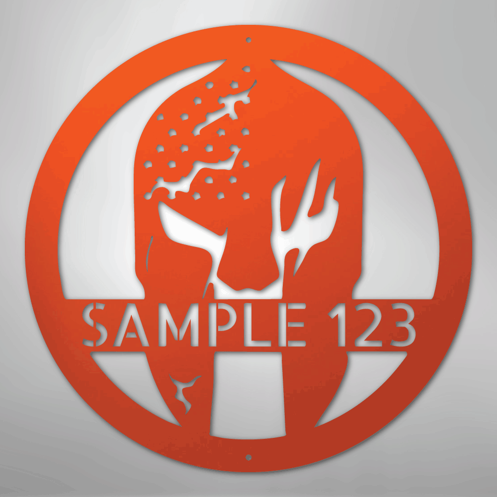 Battle Spartan Helmet Personalized Steel Metal Sign Wall ArtCustomly Gifts