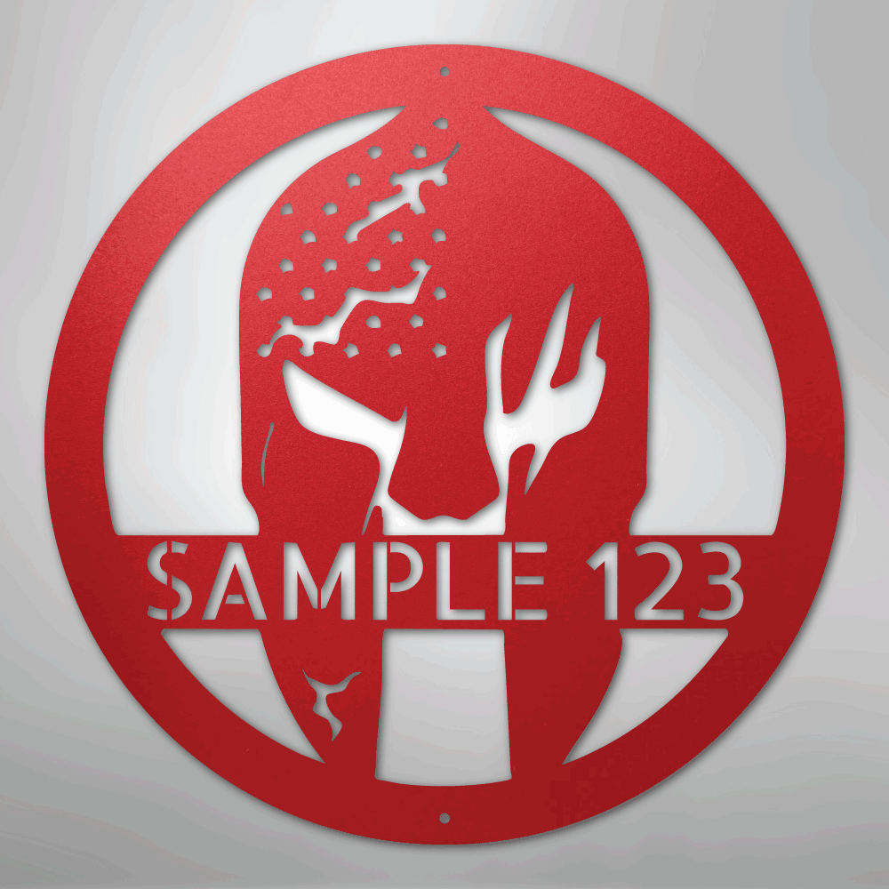 Battle Spartan Helmet Personalized Steel Metal Sign Wall ArtCustomly Gifts