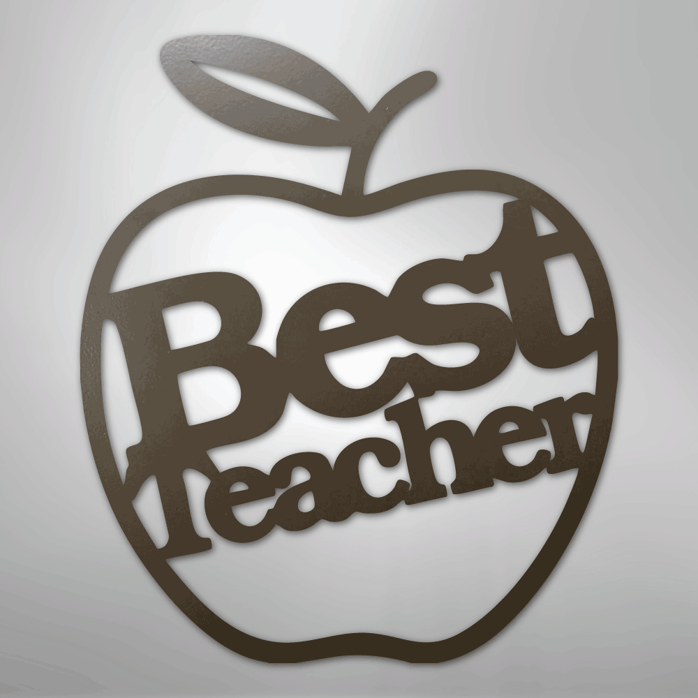 Best Teacher - Steel Metal Sign Wall ArtCustomly Gifts