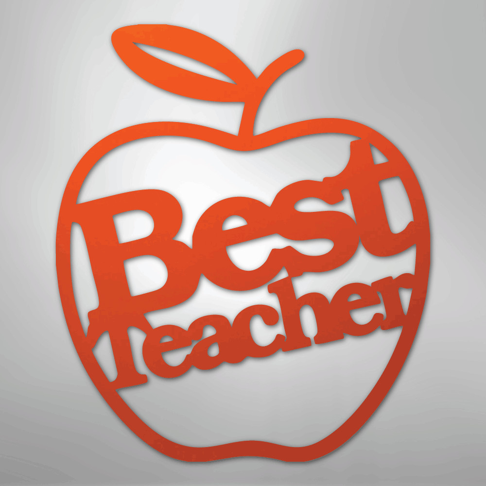 Best Teacher - Steel Metal Sign Wall ArtCustomly Gifts