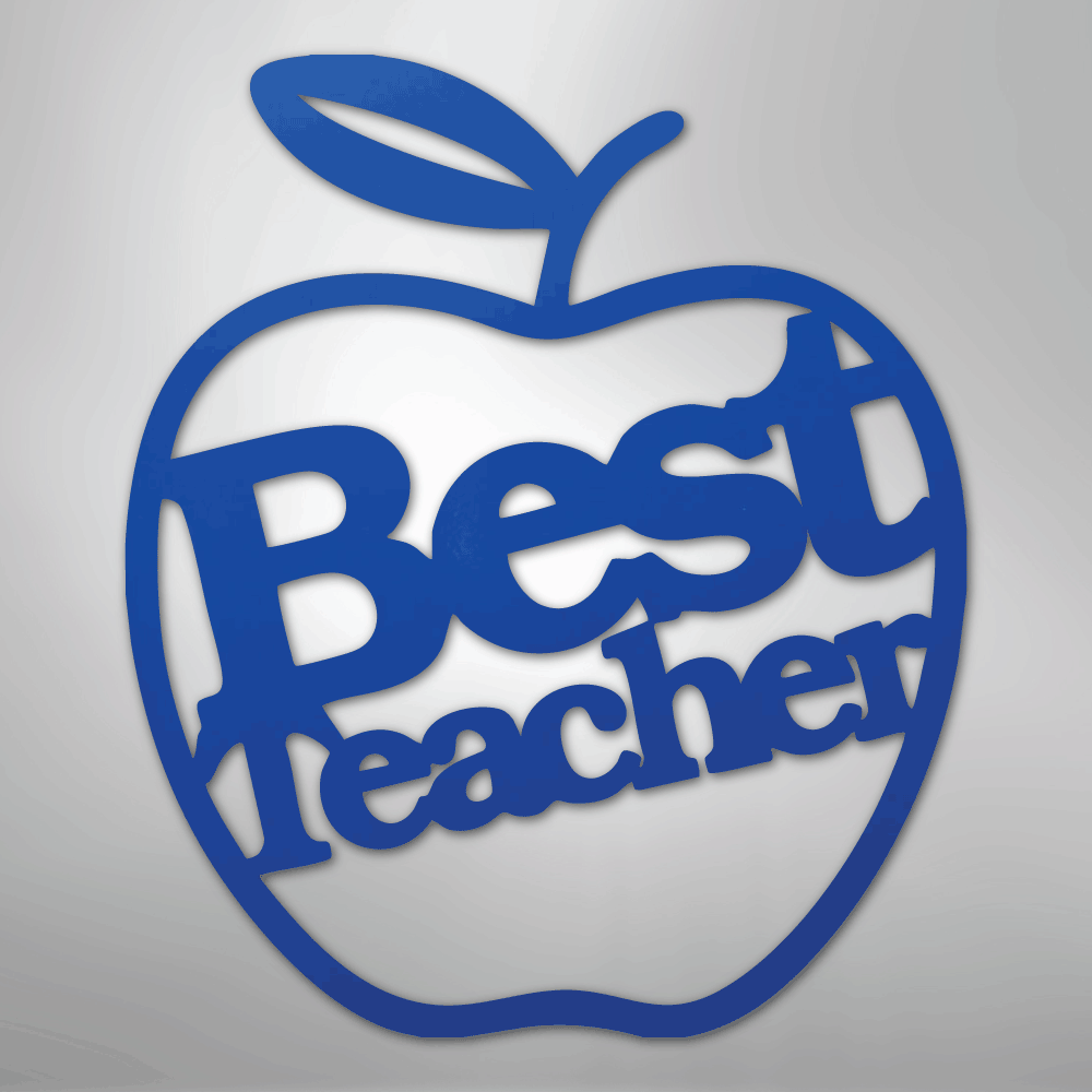 Best Teacher - Steel Metal Sign Wall ArtCustomly Gifts