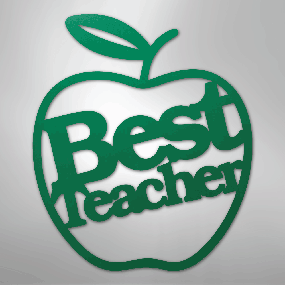 Best Teacher - Steel Metal Sign Wall ArtCustomly Gifts