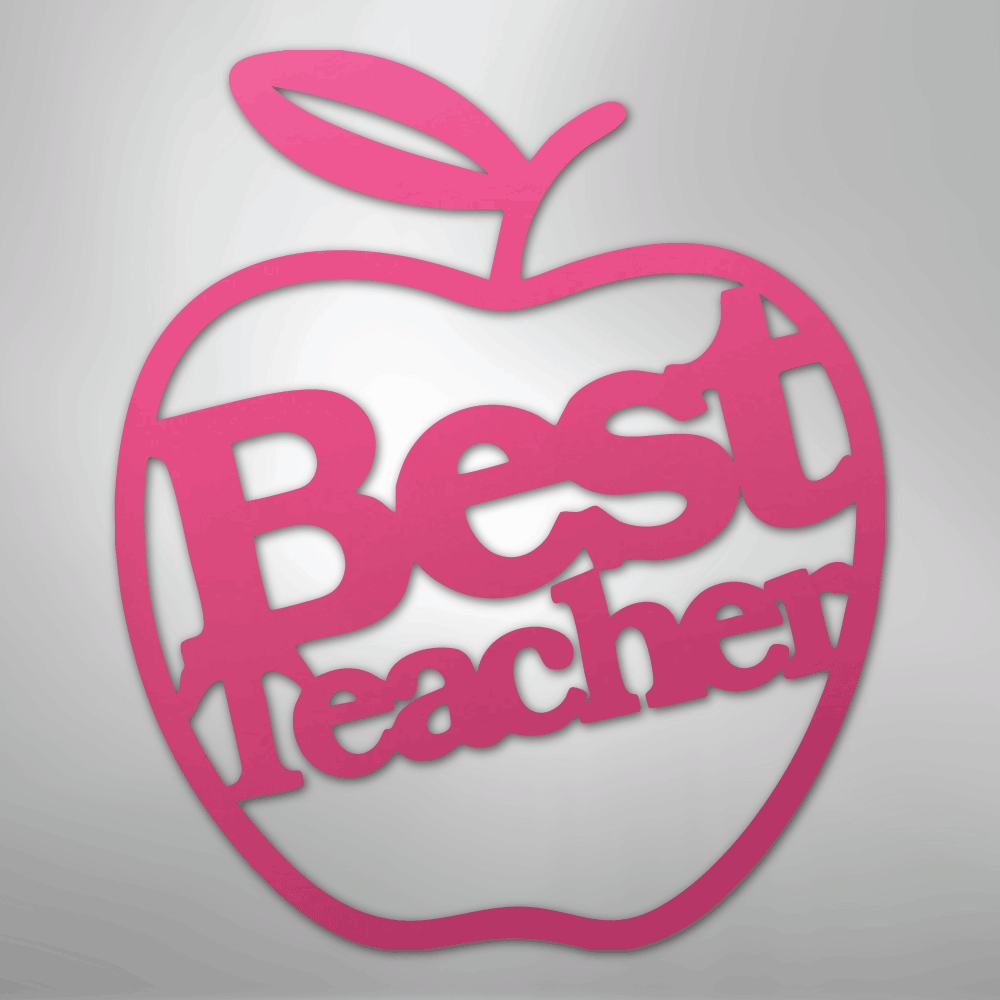 Best Teacher - Steel Metal Sign Wall ArtCustomly Gifts