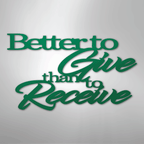Better to Give Quote - Steel Metal Sign Wall ArtCustomly Gifts