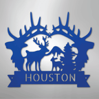 Big Antler Personalized Steel Metal Sign Wall ArtCustomly Gifts