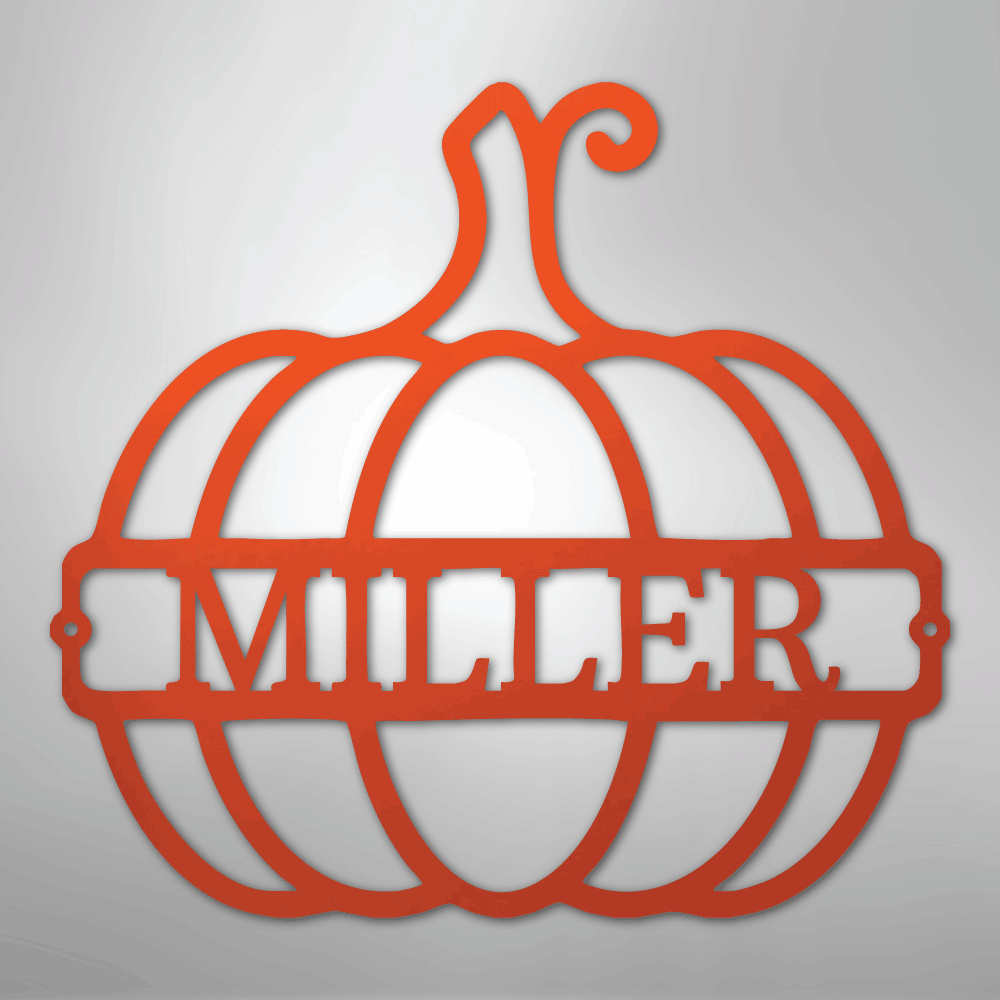 Big Pumpkin Personalized Steel Metal Sign Wall ArtCustomly Gifts