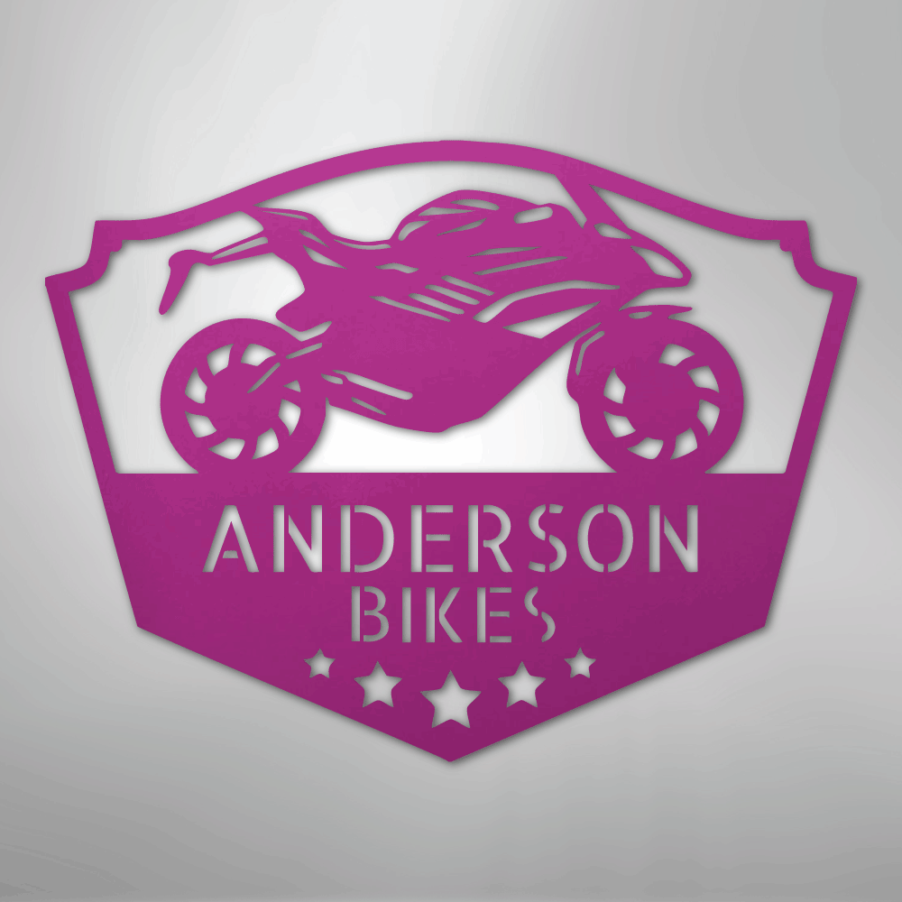Bike Shop Personalized Steel Metal Sign Wall ArtCustomly Gifts
