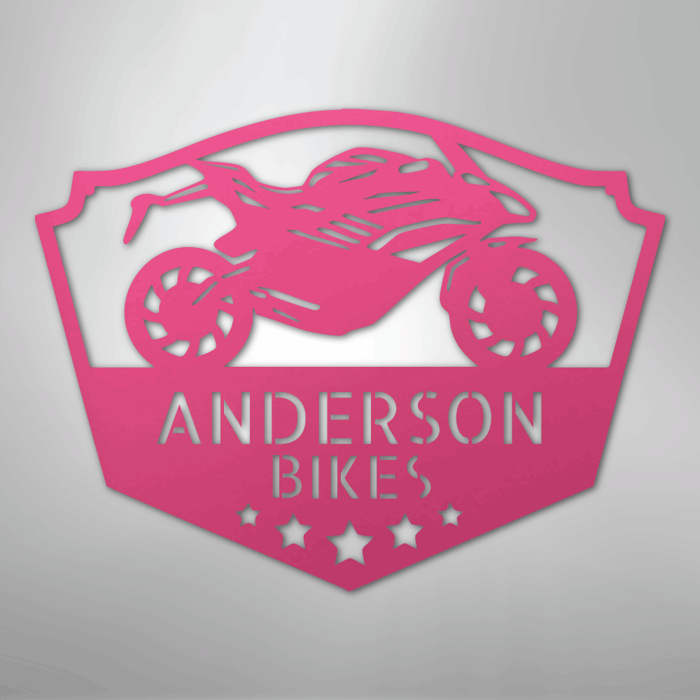 Bike Shop Personalized Steel Metal Sign Wall ArtCustomly Gifts