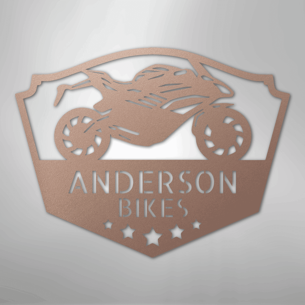 Bike Shop Personalized Steel Metal Sign Wall ArtCustomly Gifts