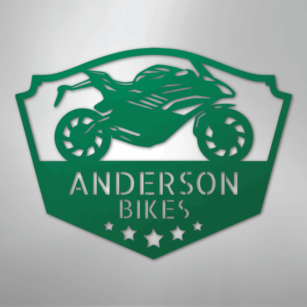 Bike Shop Personalized Steel Metal Sign Wall ArtCustomly Gifts