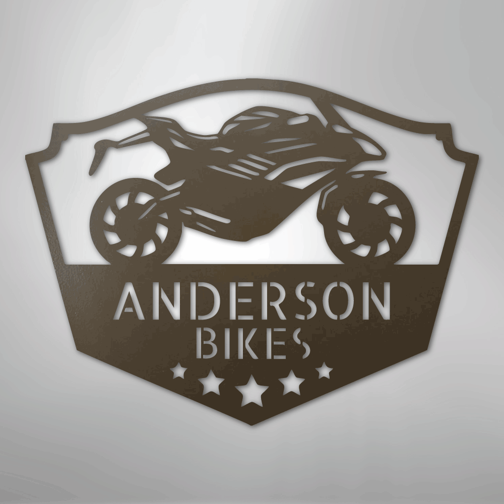Bike Shop Personalized Steel Metal Sign Wall ArtCustomly Gifts
