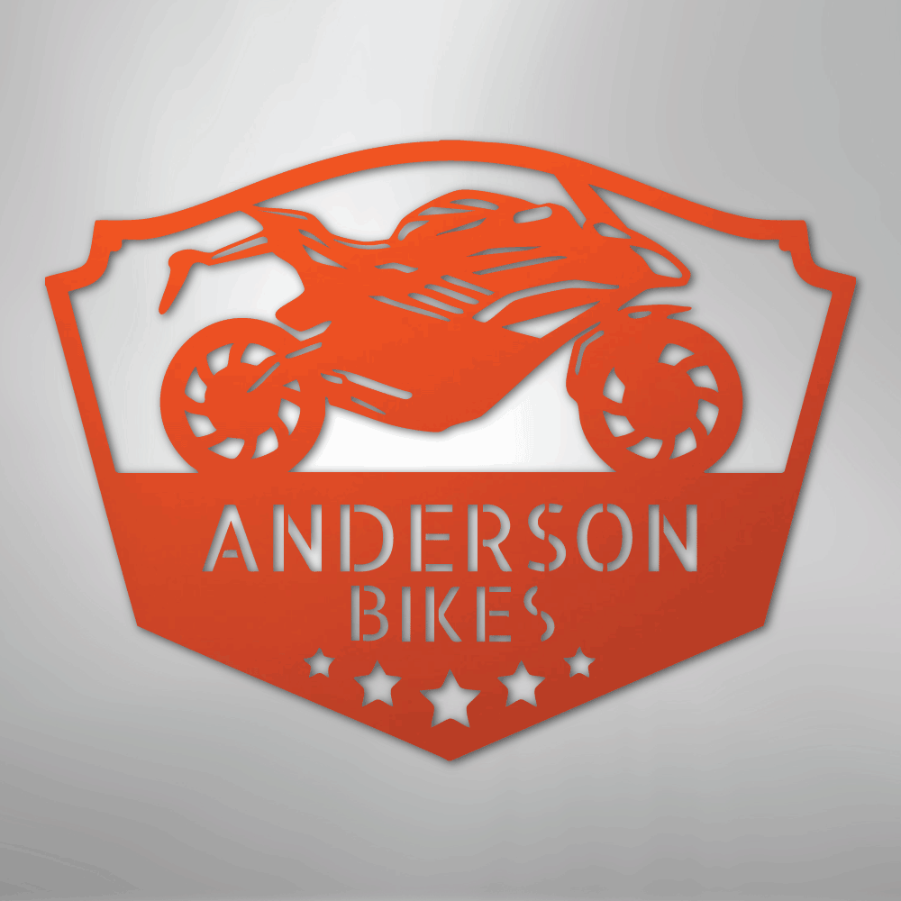 Bike Shop Personalized Steel Metal Sign Wall ArtCustomly Gifts