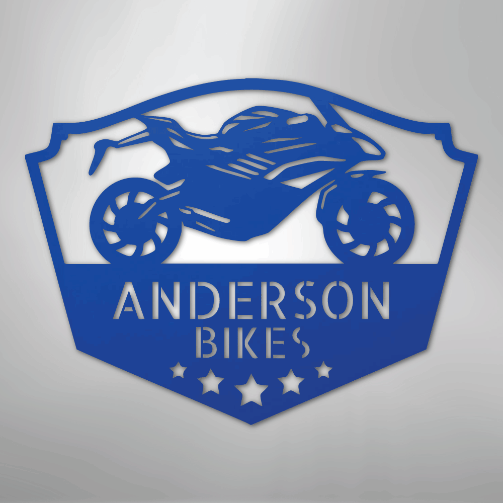 Bike Shop Personalized Steel Metal Sign Wall ArtCustomly Gifts