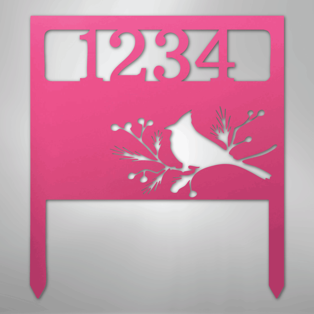 Bird Yard Personalized Address Stake Steel Metal SignCustomly Gifts