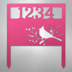 Bird Yard Personalized Address Stake Steel Metal SignCustomly Gifts