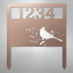 Bird Yard Personalized Address Stake Steel Metal SignCustomly Gifts