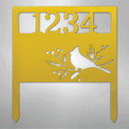 Bird Yard Personalized Address Stake Steel Metal SignCustomly Gifts