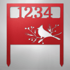 Bird Yard Personalized Address Stake Steel Metal SignCustomly Gifts