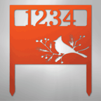 Bird Yard Personalized Address Stake Steel Metal SignCustomly Gifts
