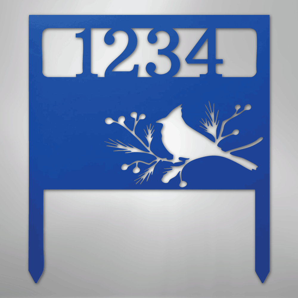 Bird Yard Personalized Address Stake Steel Metal SignCustomly Gifts