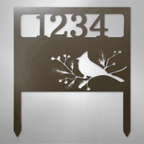 Bird Yard Personalized Address Stake Steel Metal SignCustomly Gifts