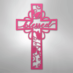 Blessed Cross - Steel Metal Sign Wall ArtCustomly Gifts