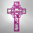 Blessed Cross - Steel Metal Sign Wall ArtCustomly Gifts