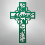 Blessed Cross - Steel Metal Sign Wall ArtCustomly Gifts