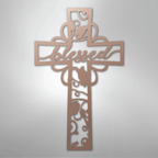 Blessed Cross - Steel Metal Sign Wall ArtCustomly Gifts