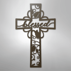 Blessed Cross - Steel Metal Sign Wall ArtCustomly Gifts