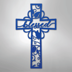 Blessed Cross - Steel Metal Sign Wall ArtCustomly Gifts