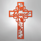Blessed Cross - Steel Metal Sign Wall ArtCustomly Gifts