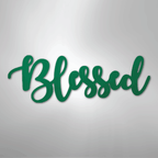 Blessed Script - Steel Metal Sign Wall ArtCustomly Gifts