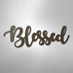 Blessed Script - Steel Metal Sign Wall ArtCustomly Gifts