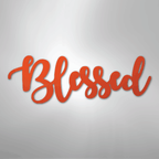 Blessed Script - Steel Metal Sign Wall ArtCustomly Gifts