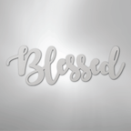 Blessed Script - Steel Metal Sign Wall ArtCustomly Gifts