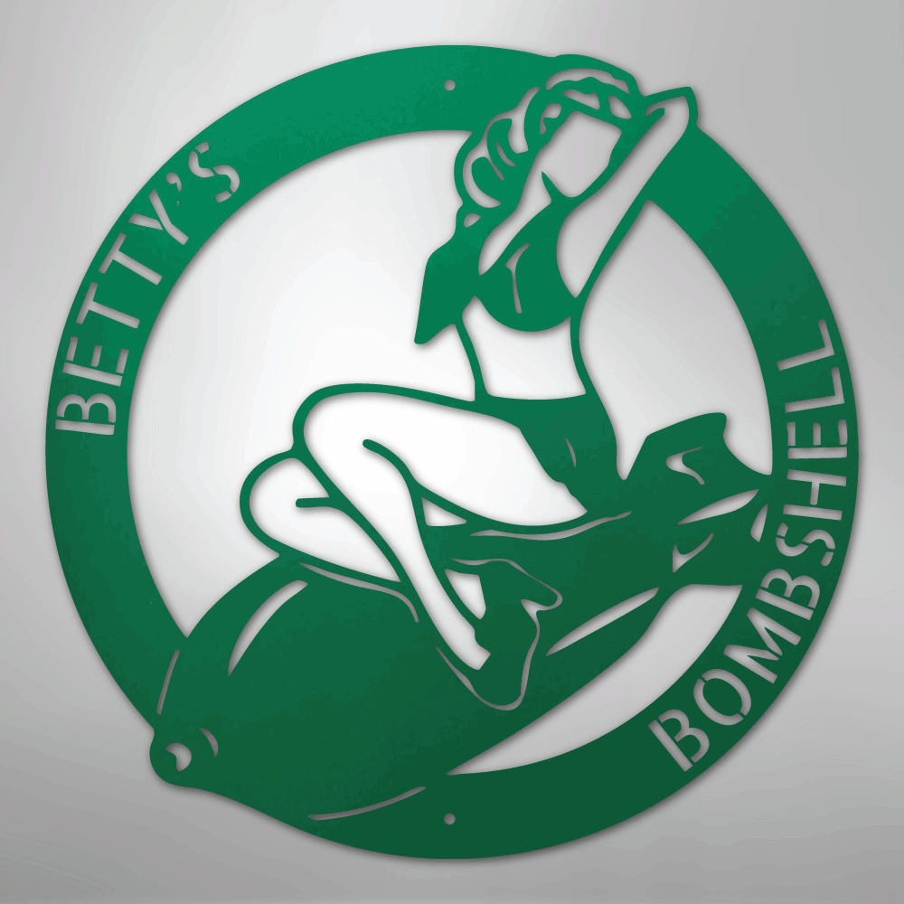 Bomber Lady Personalized Steel Metal Sign Wall ArtCustomly Gifts