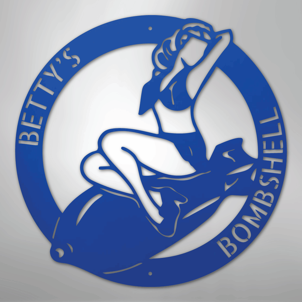 Bomber Lady Personalized Steel Metal Sign Wall ArtCustomly Gifts