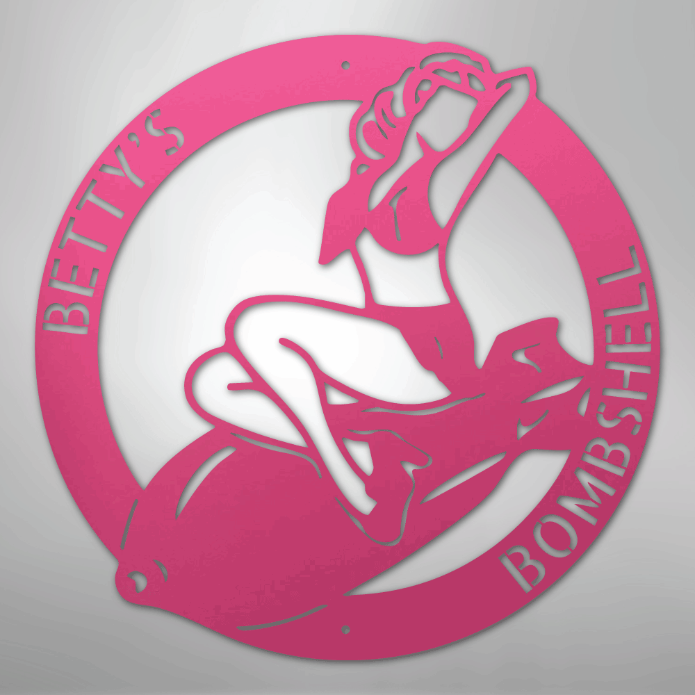 Bomber Lady Personalized Steel Metal Sign Wall ArtCustomly Gifts